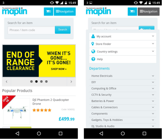 ตัวอย่างการออกแบบที่ตอบสนองและปรับเปลี่ยนได้ Maplin