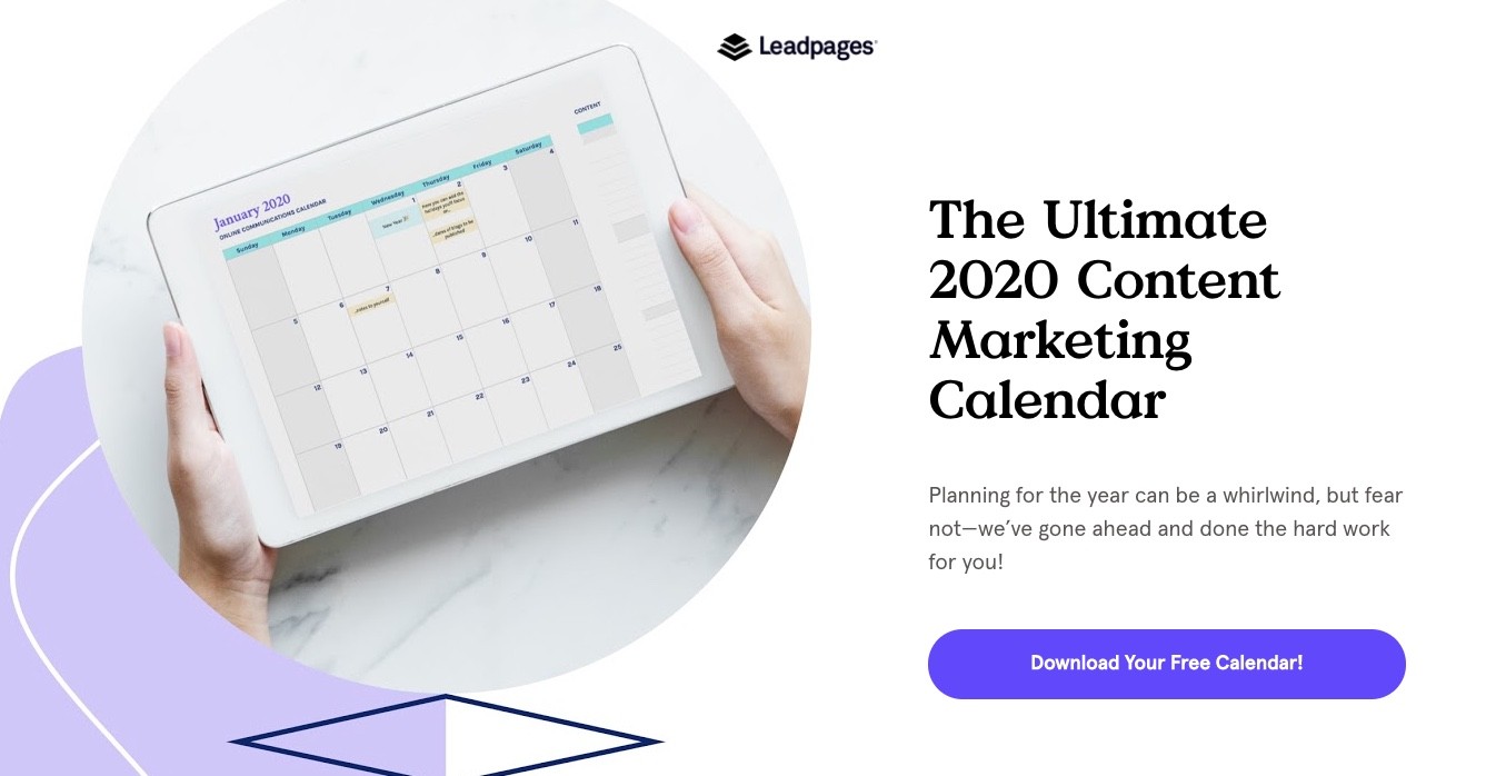 O calendário final de marketing de conteúdo para 2020