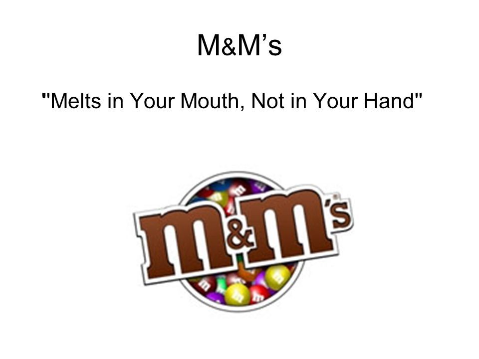 Slogan M&M