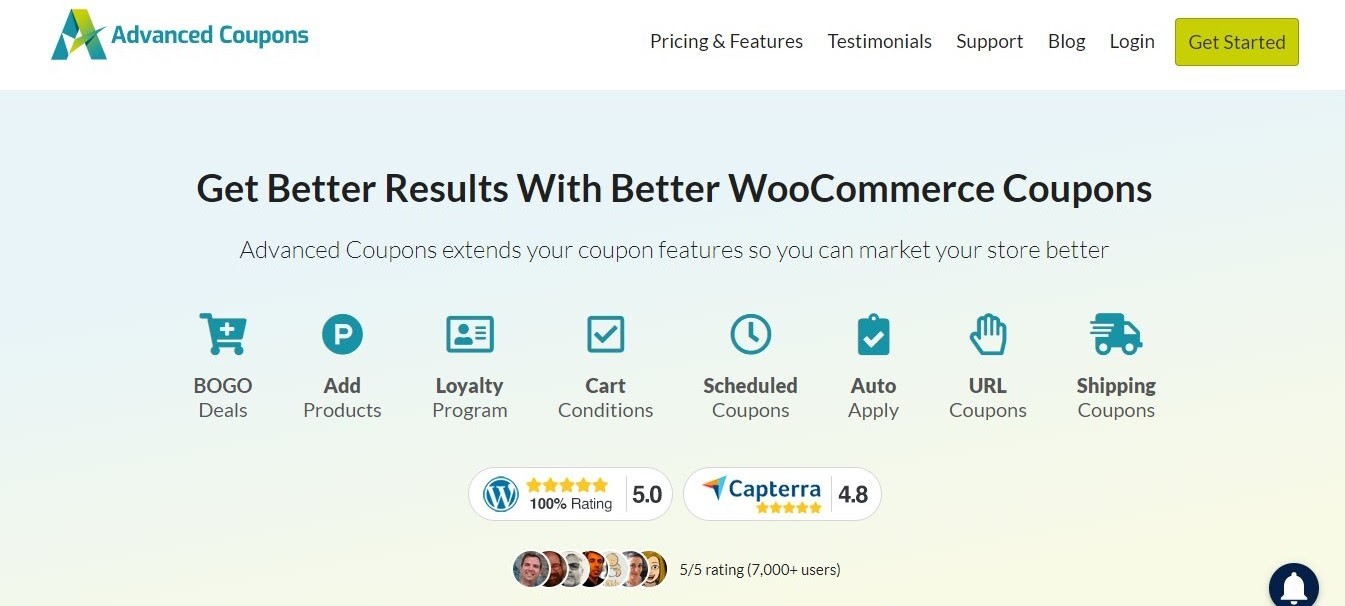 Complemento de cupón avanzado de Woocommerce