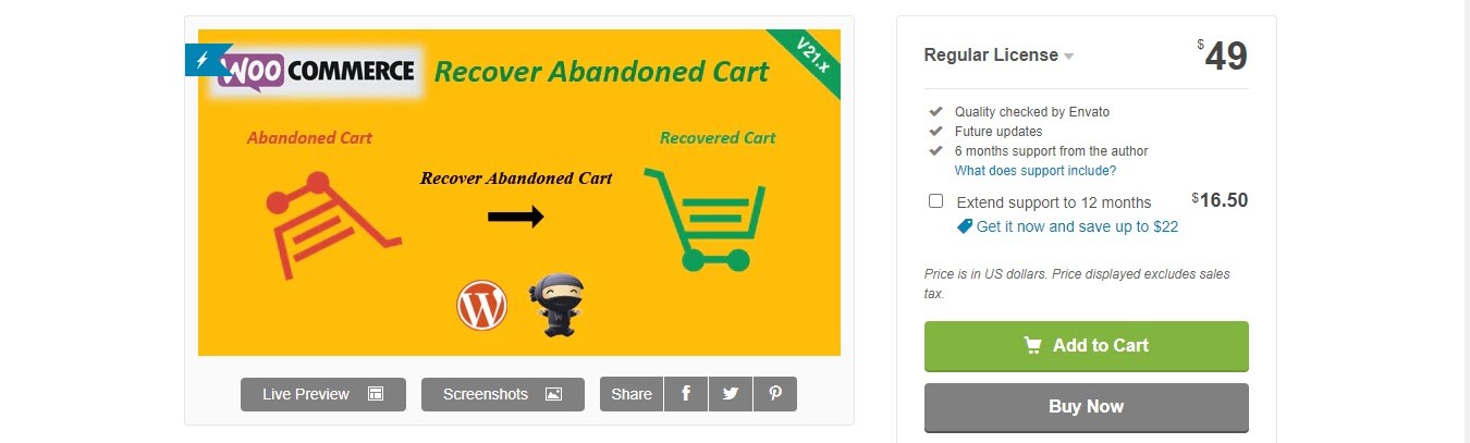 WooCommerce recupera carrinho abandonado