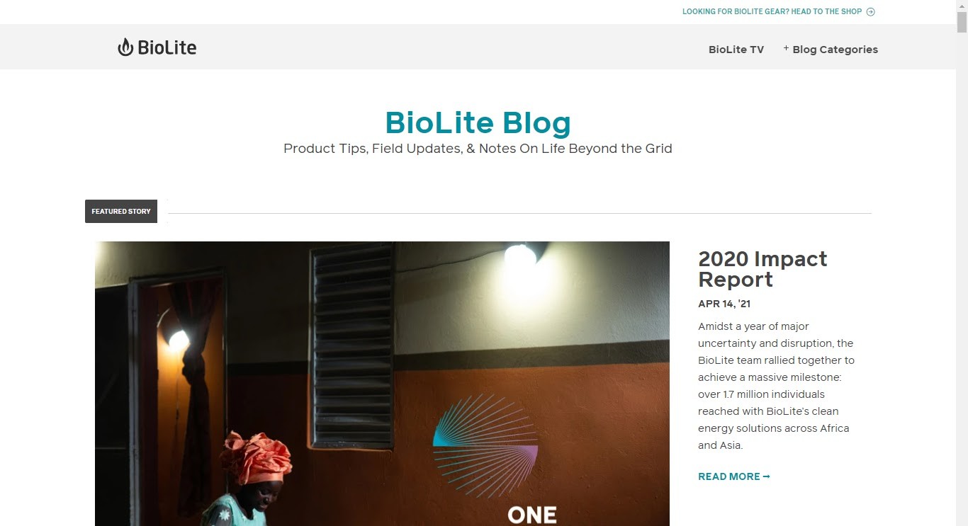 Blog Biolite