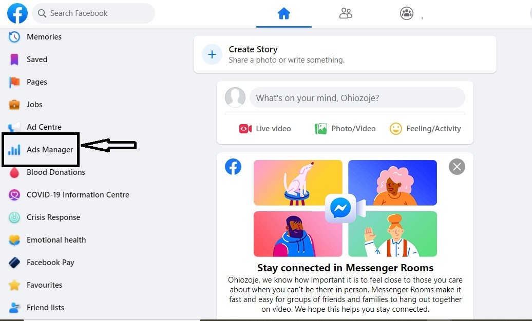 Gestore delle inserzioni di Facebook