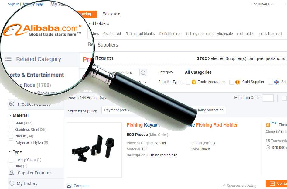 trova fornitori su alibaba