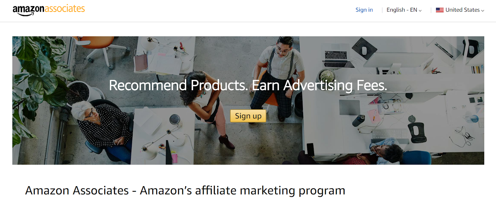 Programme d'affiliation Amazon