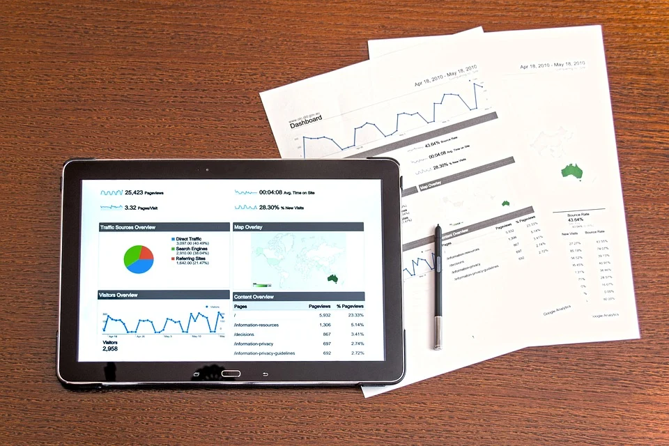 Analyse, Analytik, Geschäft, Diagramme, Computer