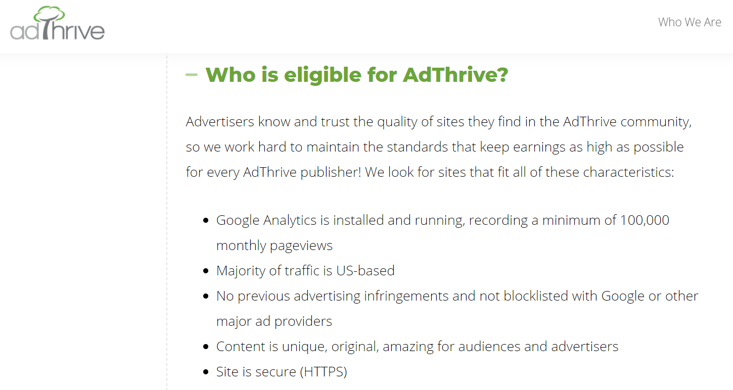 Plateforme publicitaire AdThrive