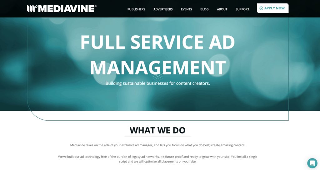 mediavine homepage