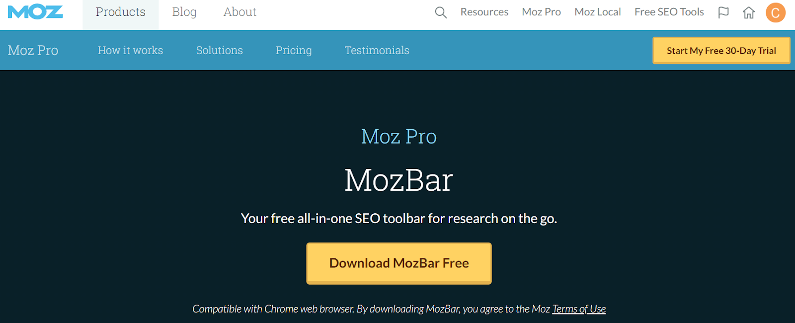 MOZ SEO Toolbar