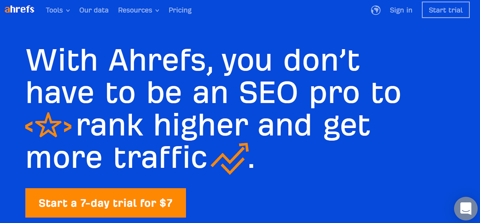 Ahrefs أداة البحث عن الكلمات الرئيسية