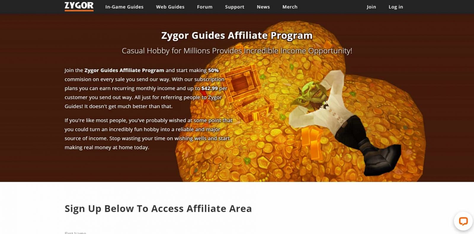 Programme d'affiliation de Zygor Guides Gaming