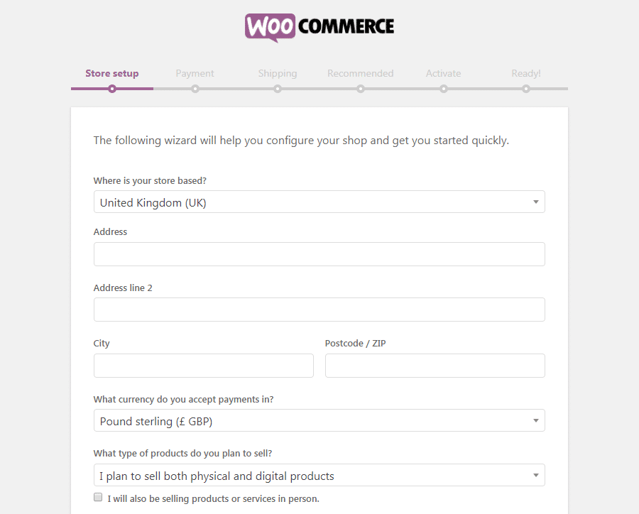 Woocommerce-Plugin einrichten