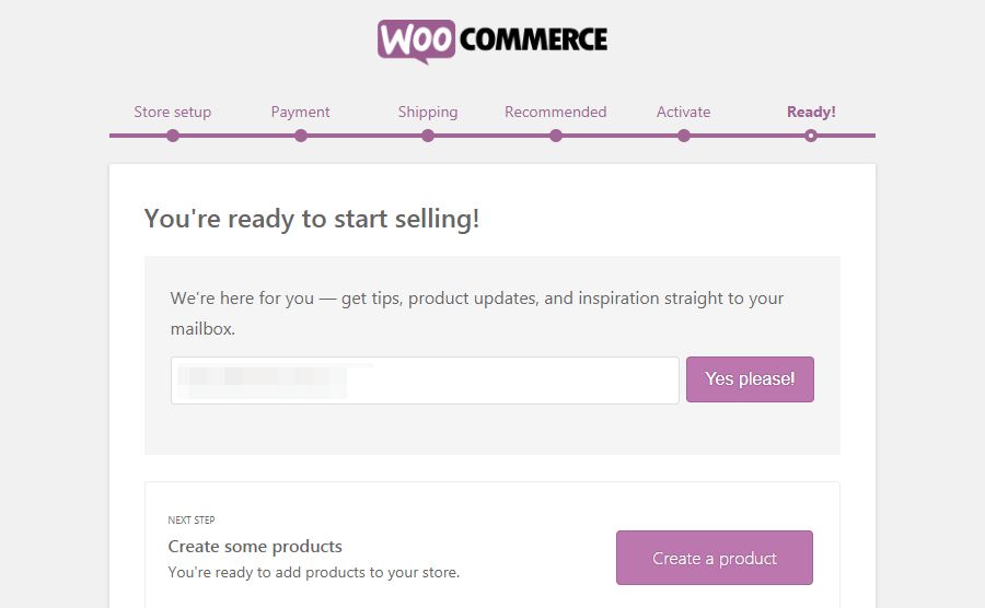 Beenden Sie das Woocommerce-Setup