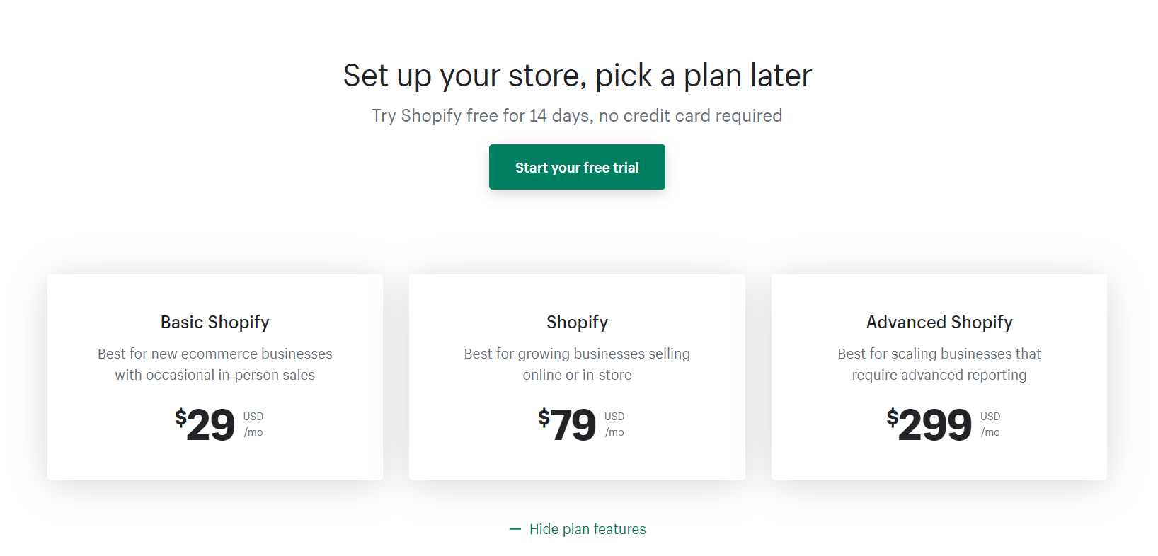 Shopify - Preise