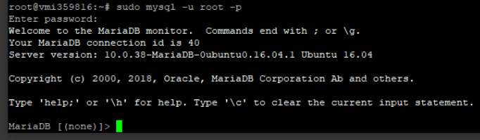 MariaDB instalado