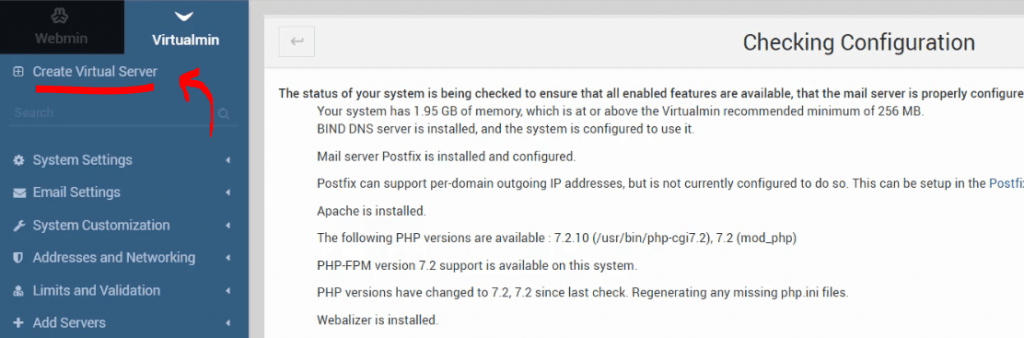 creare un server virtuale