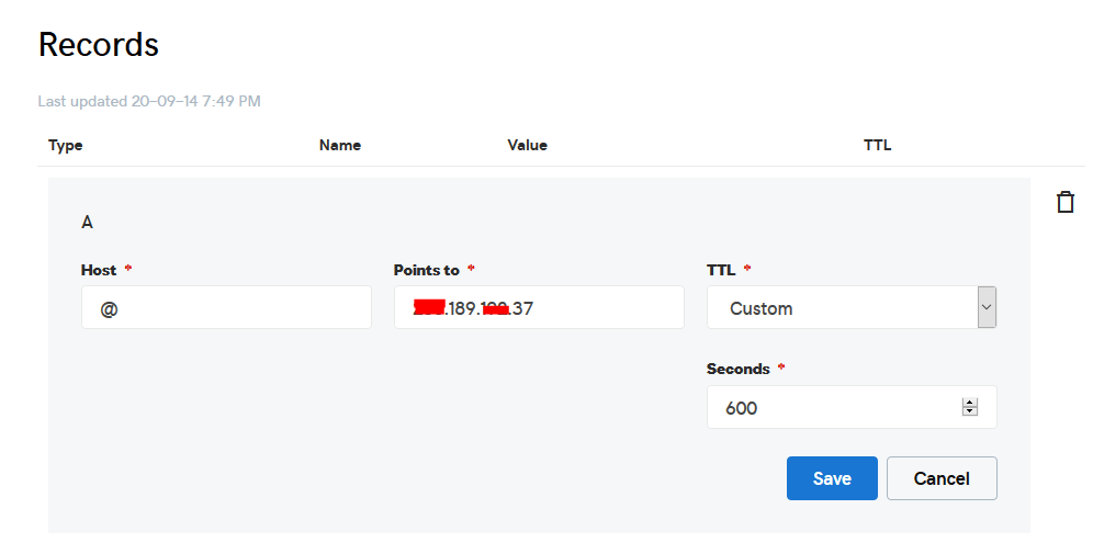 mapper le domaine au vps