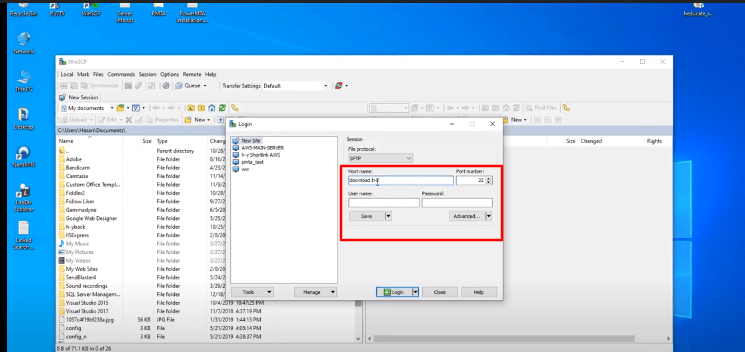 Utiliser WinSCP pour masquer un lien