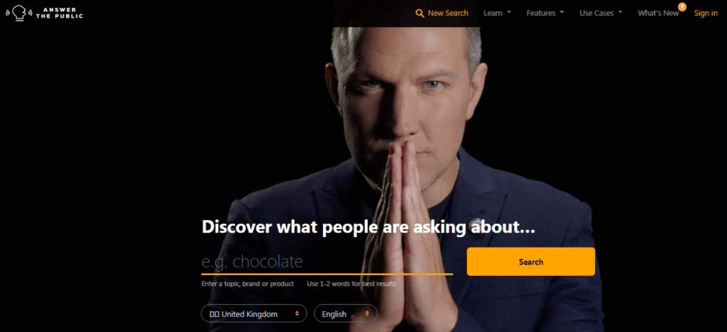 Answerthepublic - Ferramenta de pesquisa de conteúdo