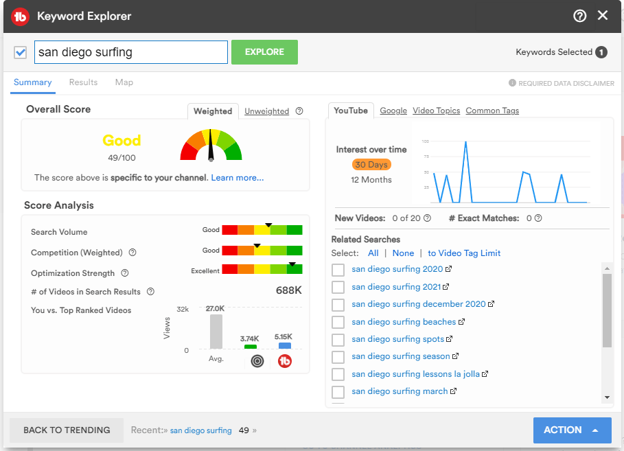 tubebuddy Keyword-Explorer