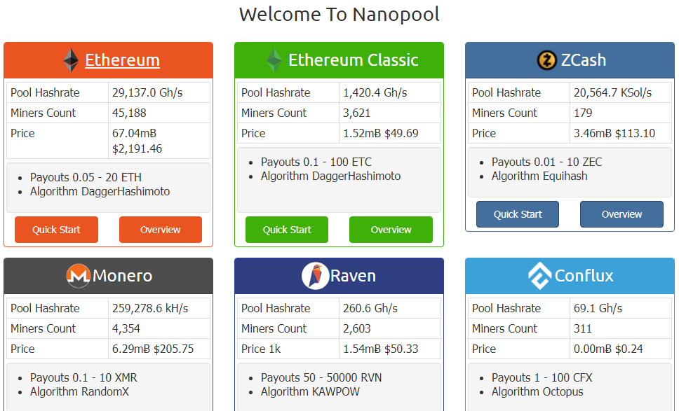 2.1 NanoPool - Ergo 코인 채굴 방법