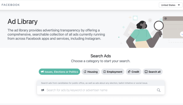 Facebook ad library - instrument de marketing