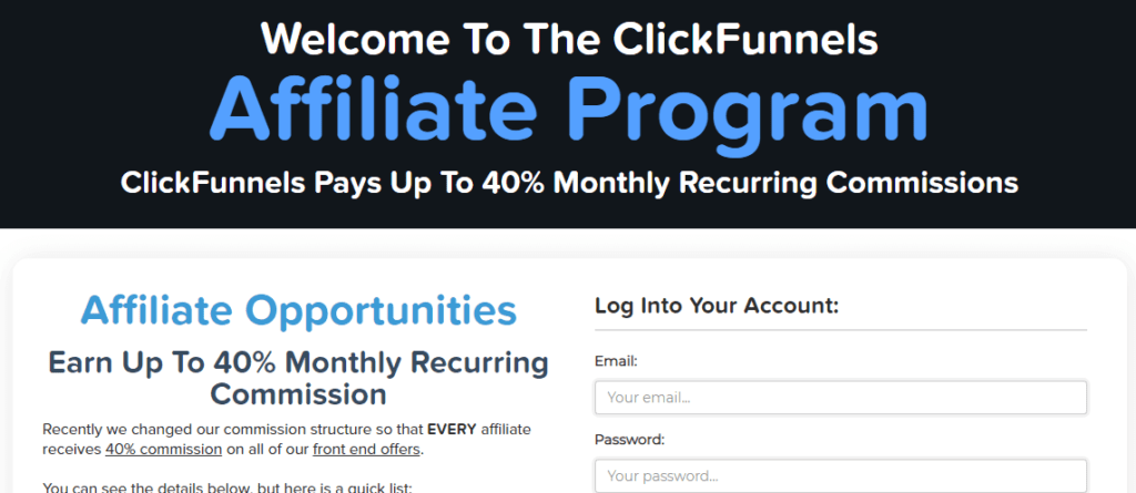 Clickfunnels Ortaklık Programı