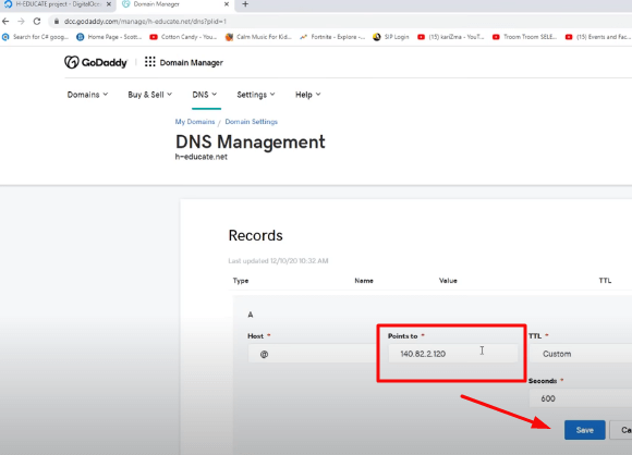 在 VPS 7 上安装 WordPress（将 IP 粘贴到 DNS 记录中）