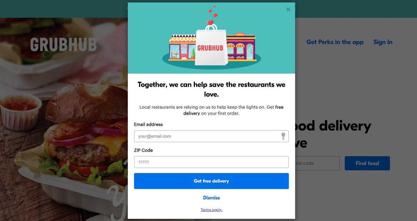 Esempio Grubhub