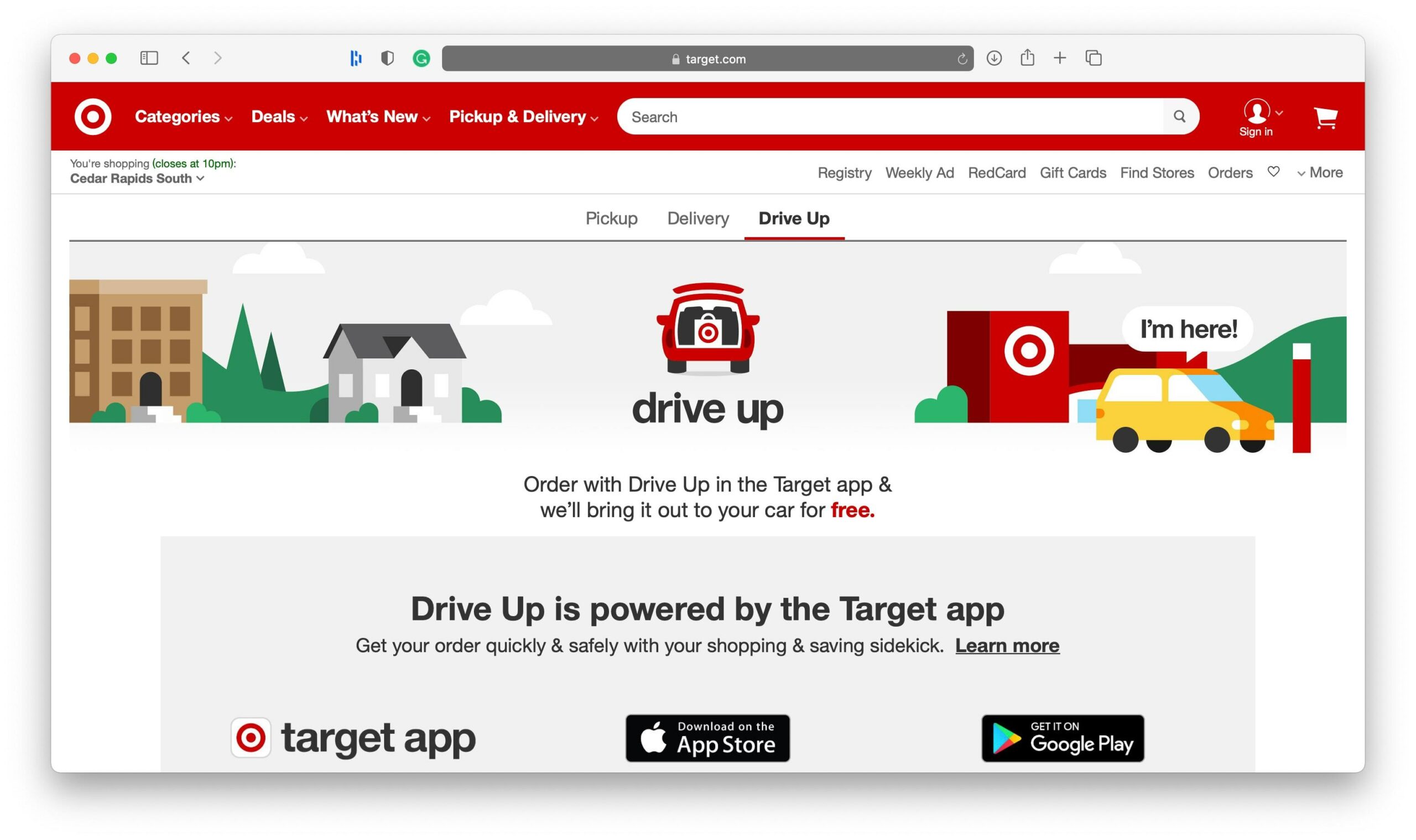 Target Drive Up Click-and-Collect-Strategie