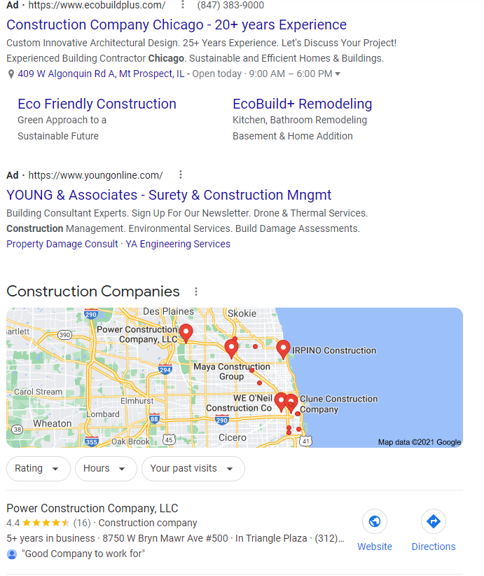 construção SEO local