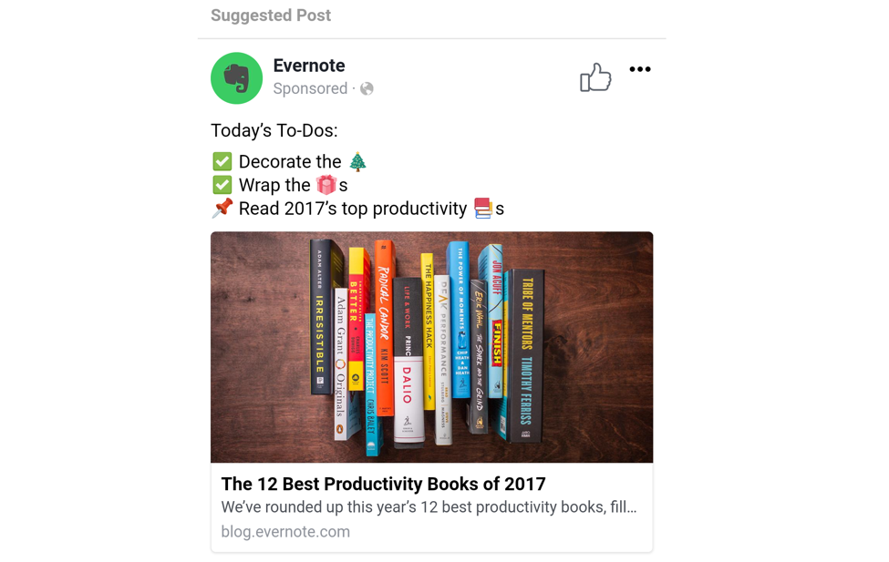 Evernote 광고 예시