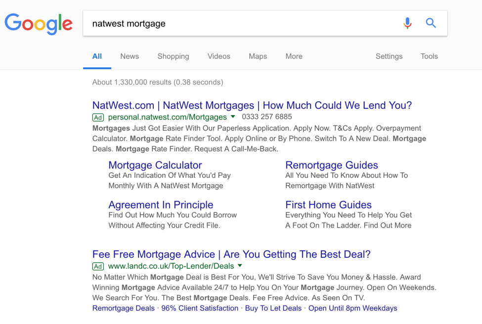 Natwest Mortgage serp