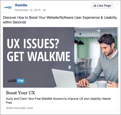 Walkme beste Facebook-Werbung