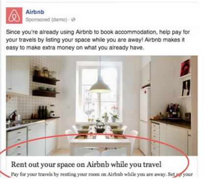 Airbnb-Facebook-Werbung