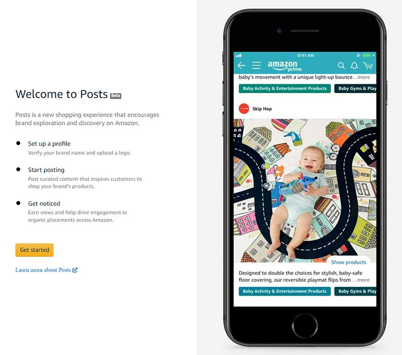 Login de postagens da Amazon