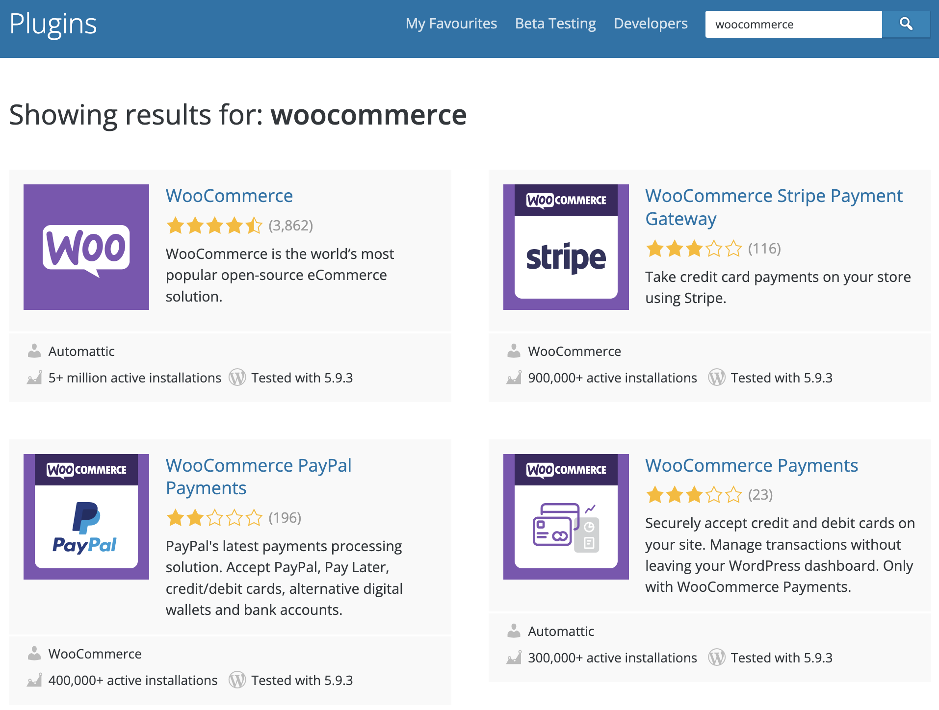 Plugin WooCommerce