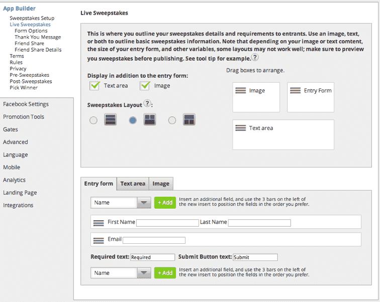 Application de concours Tabsite