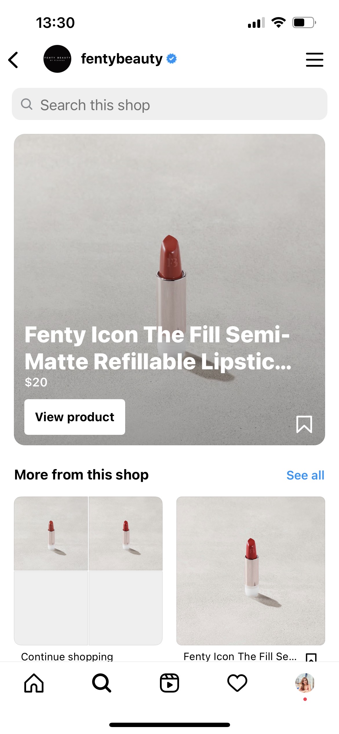 Shopping Instagram Fenty Beauté