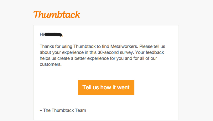 مثال Thumbtack