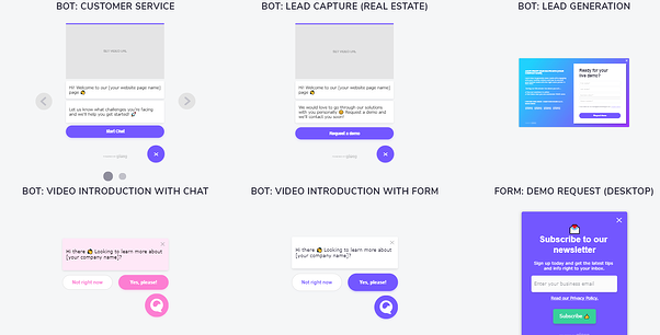 Szablony Giosg Chatbot