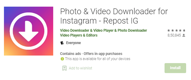 Downloader de fotos e vídeos para Instagram - Repost IG