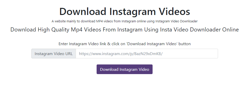 Baixe vídeos do Instagram