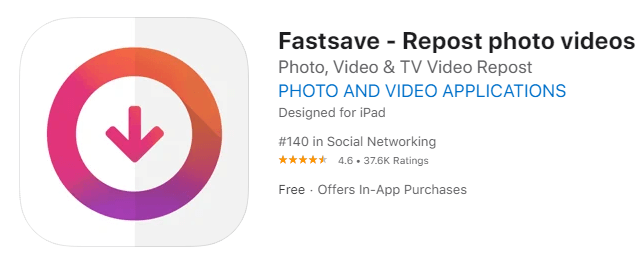 Fastsave - Repostar vídeos de fotos