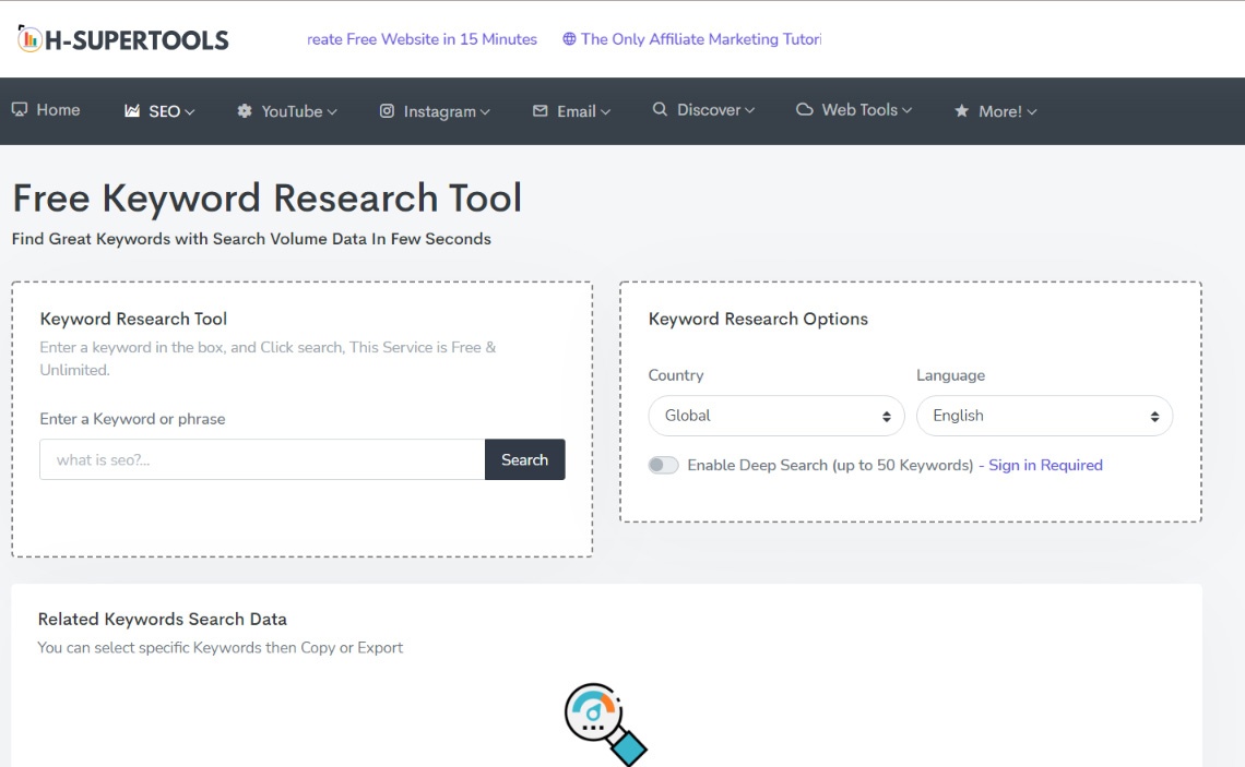 Keyword-Recherche-Tool