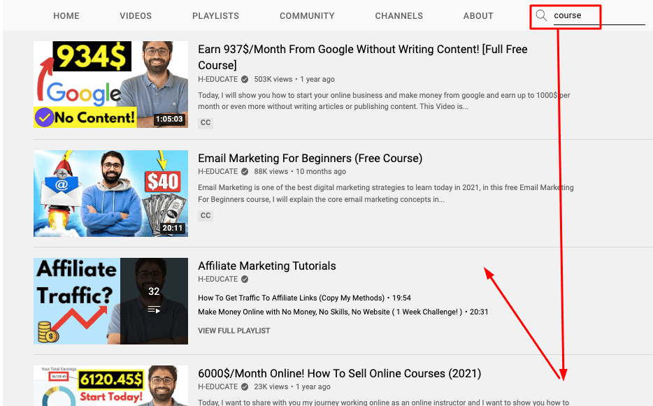 H-Educate-Kurse auf YouTube: Wählen Sie das Partnerprogramm, um mit Autopilot Geld zu verdienen