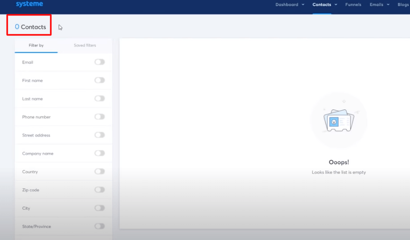 Null Kontakte in Systeme.io: Verdienen Sie Geld mit dem Senden von E-Mails