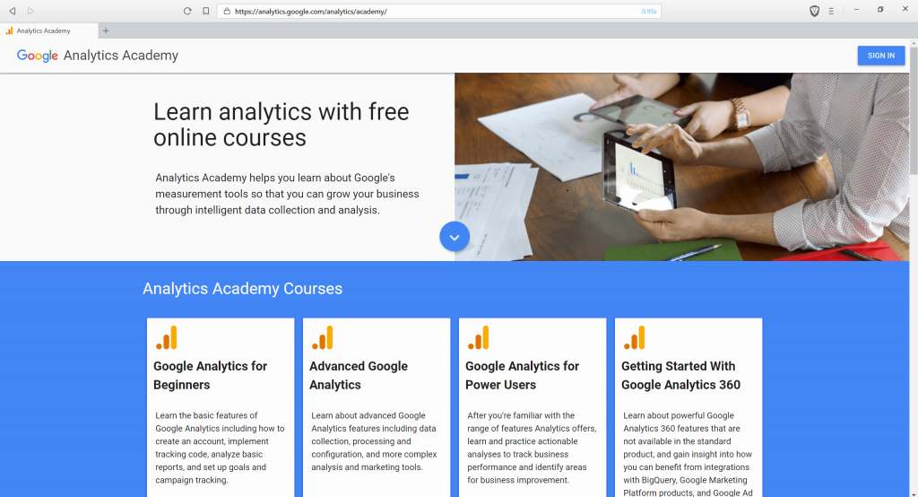 GoogleAnalyticsAcademyのスクリーンショット