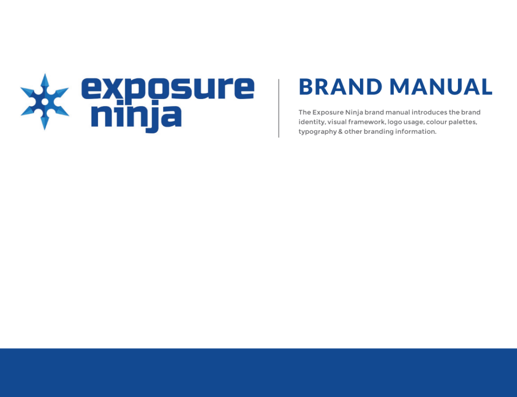 Exposure Ninjas Branding-Richtlinie Titelseite.