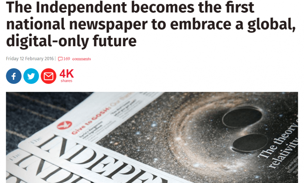 The Independent goes Digital